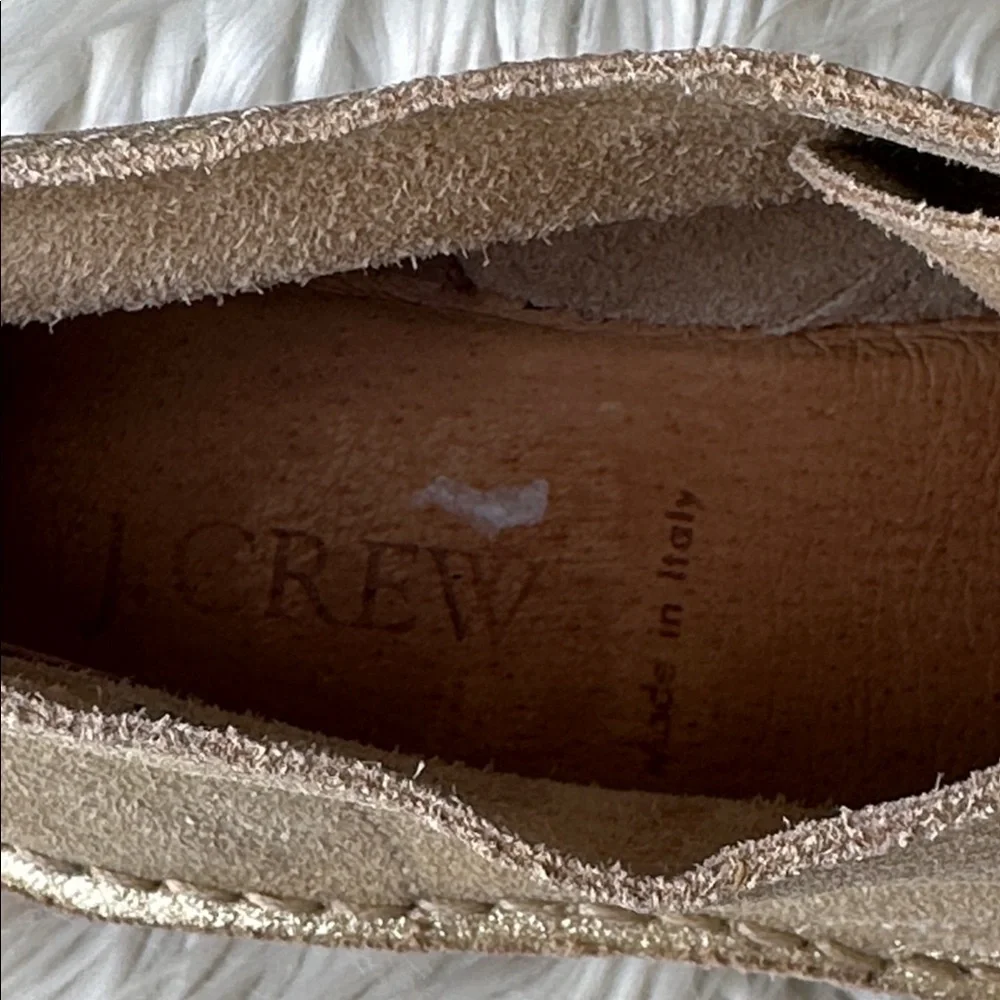 J.Crew MacAlister Ankle Chukka Boots in Metallic Gold Size 8